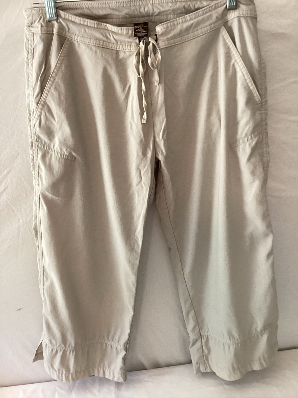 Prana Women’s Khaki Drawstring Casual Pants. Outdoor, Hiking, Y2K